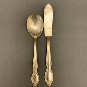 Wm Rogers International Silver Precious Mirror Silver-plate Spoon Butter Knife